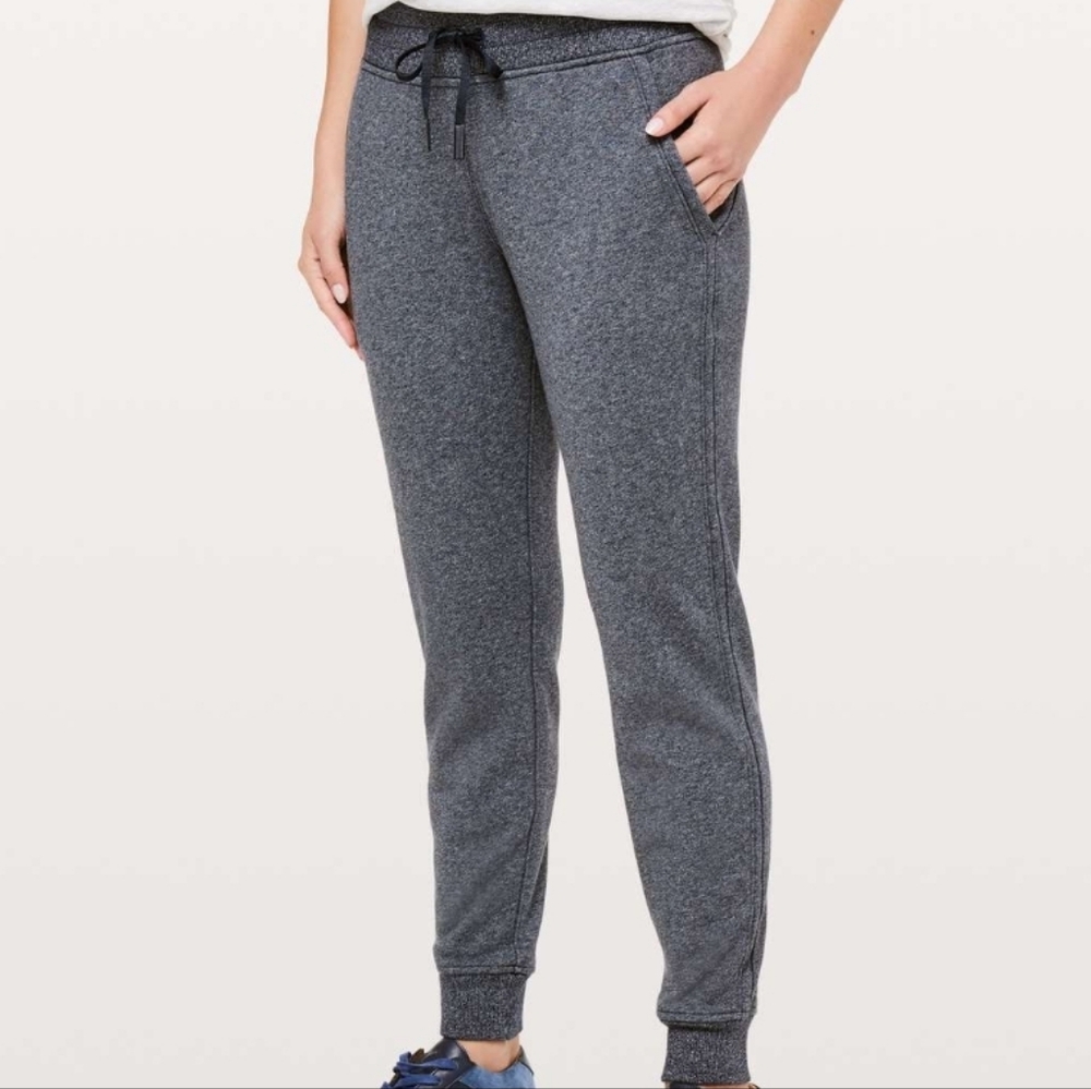 Lululemon Warm Down Jogger II *28" Heathered Speckled True Navy Sz 4